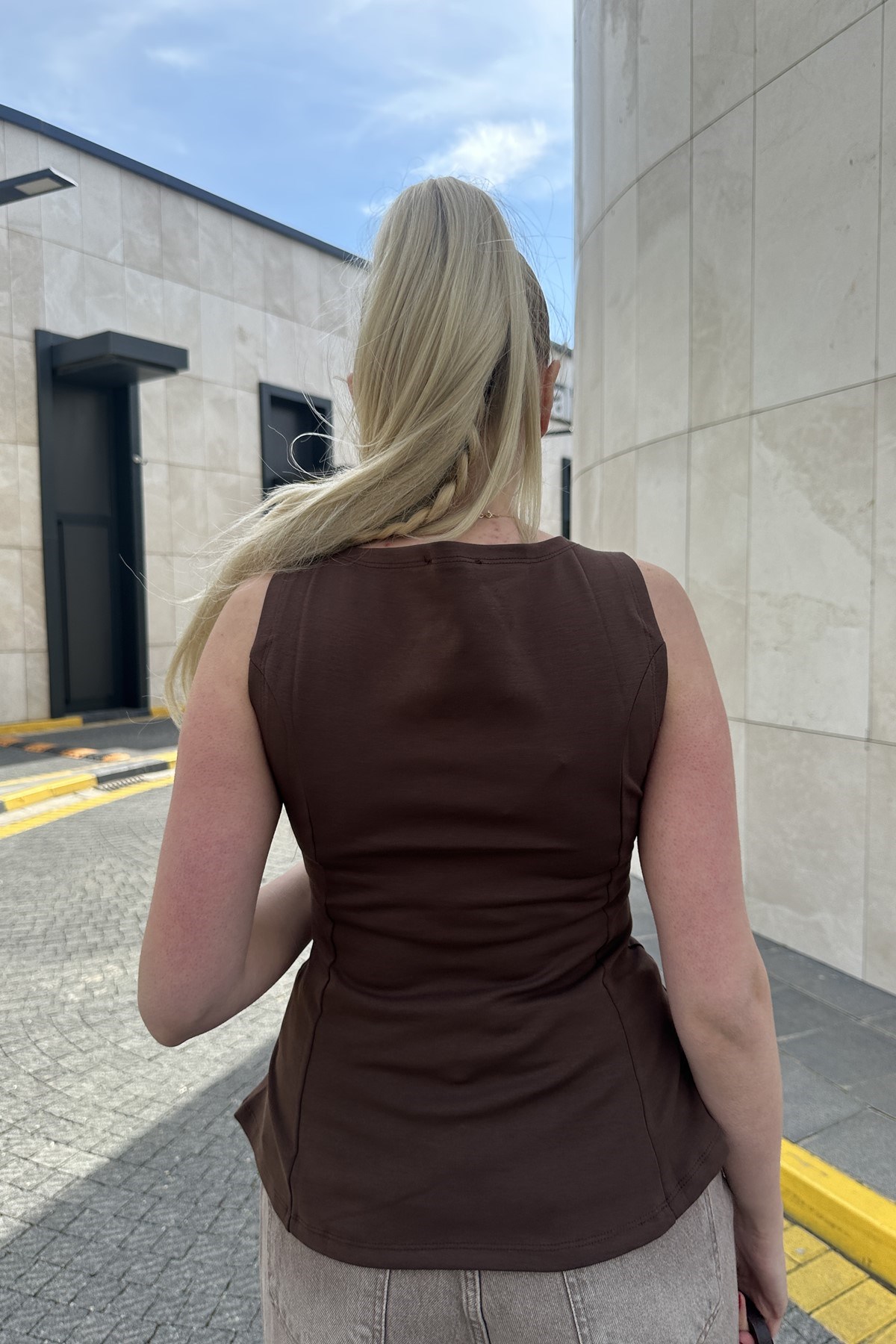 KAYIK YAKA PEPLUM BLUZ
