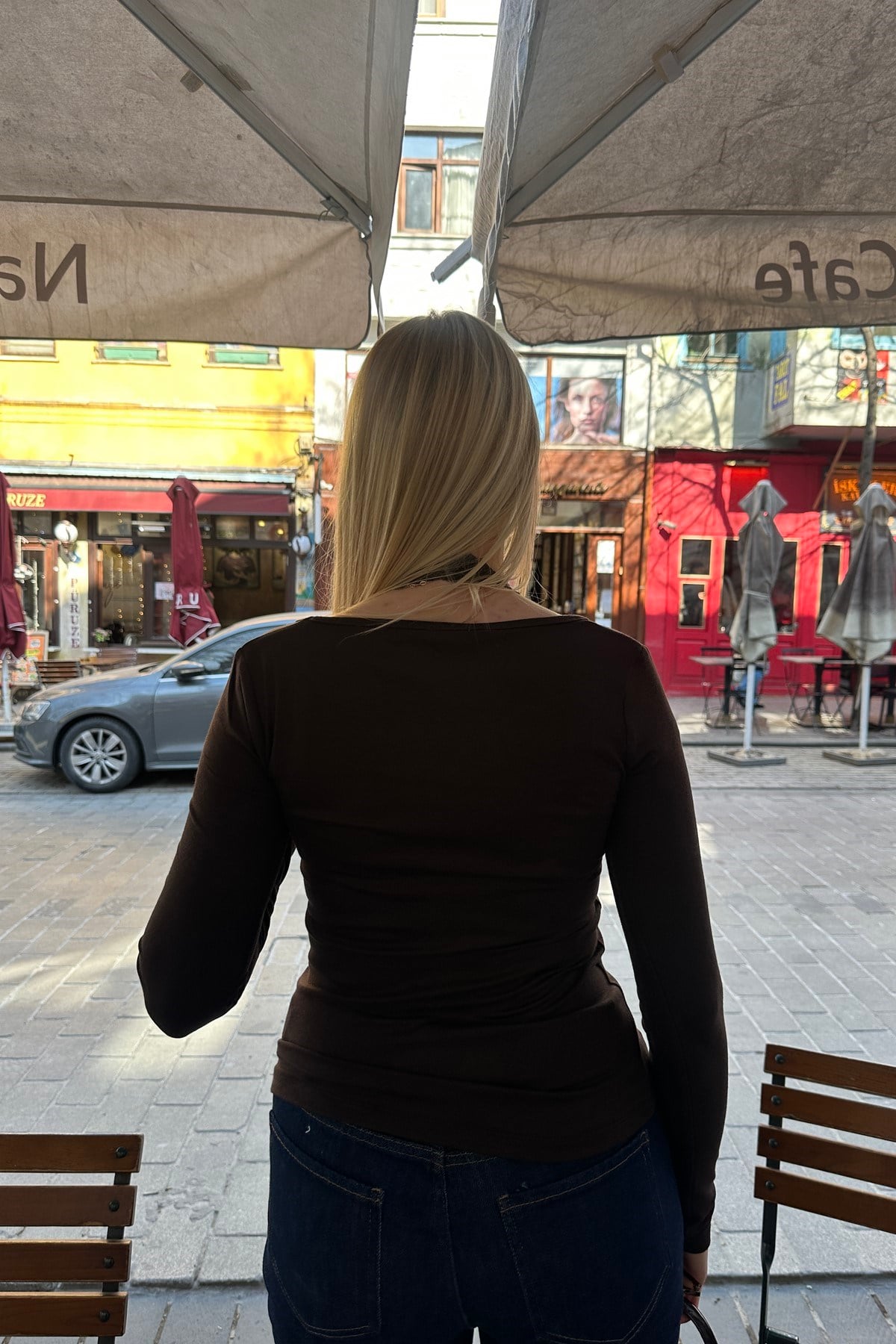 BOYUNDAN DANTEL GEÇMELİ BLUZ