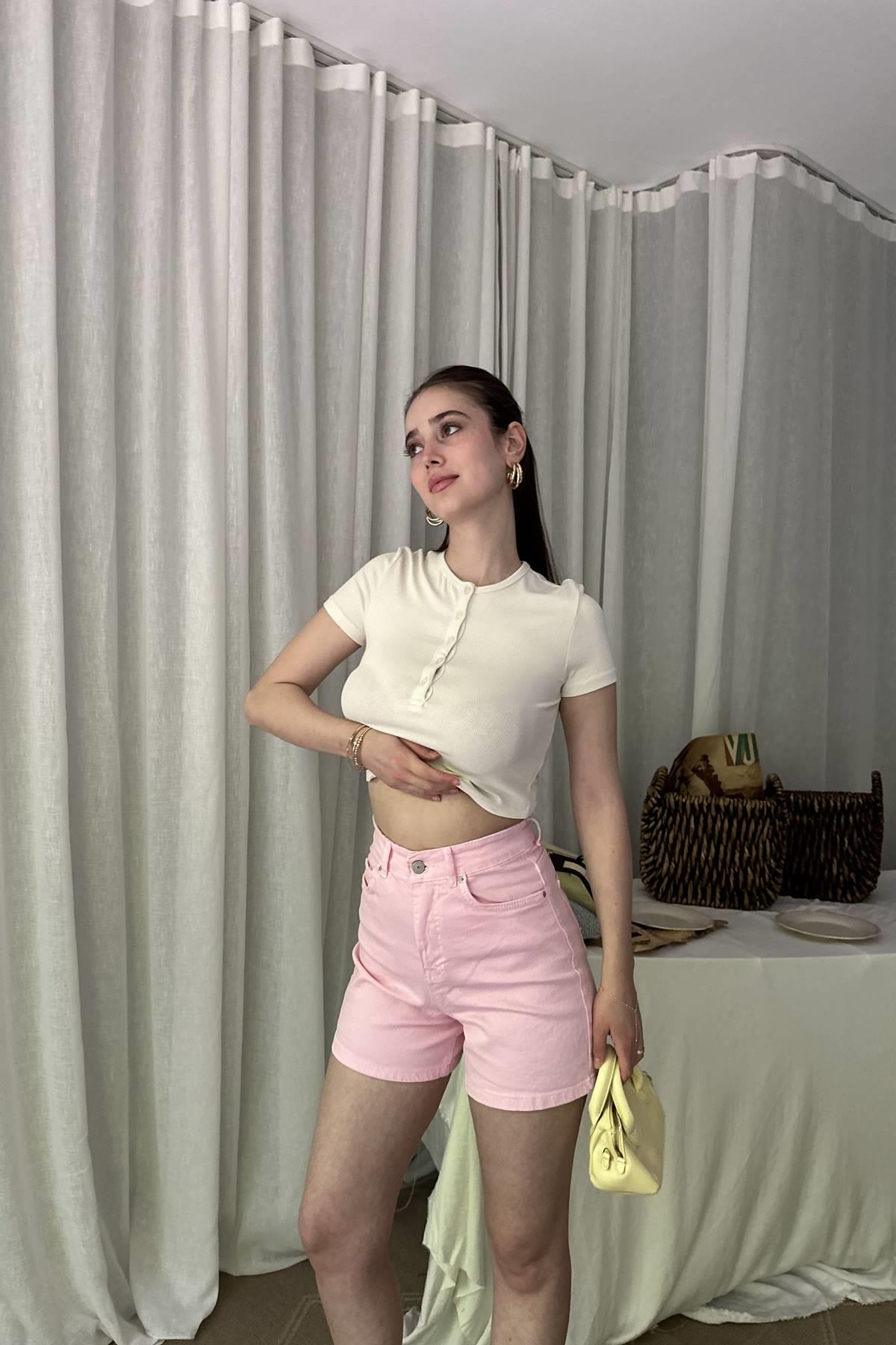 DÜĞME DETAY CROP TOP