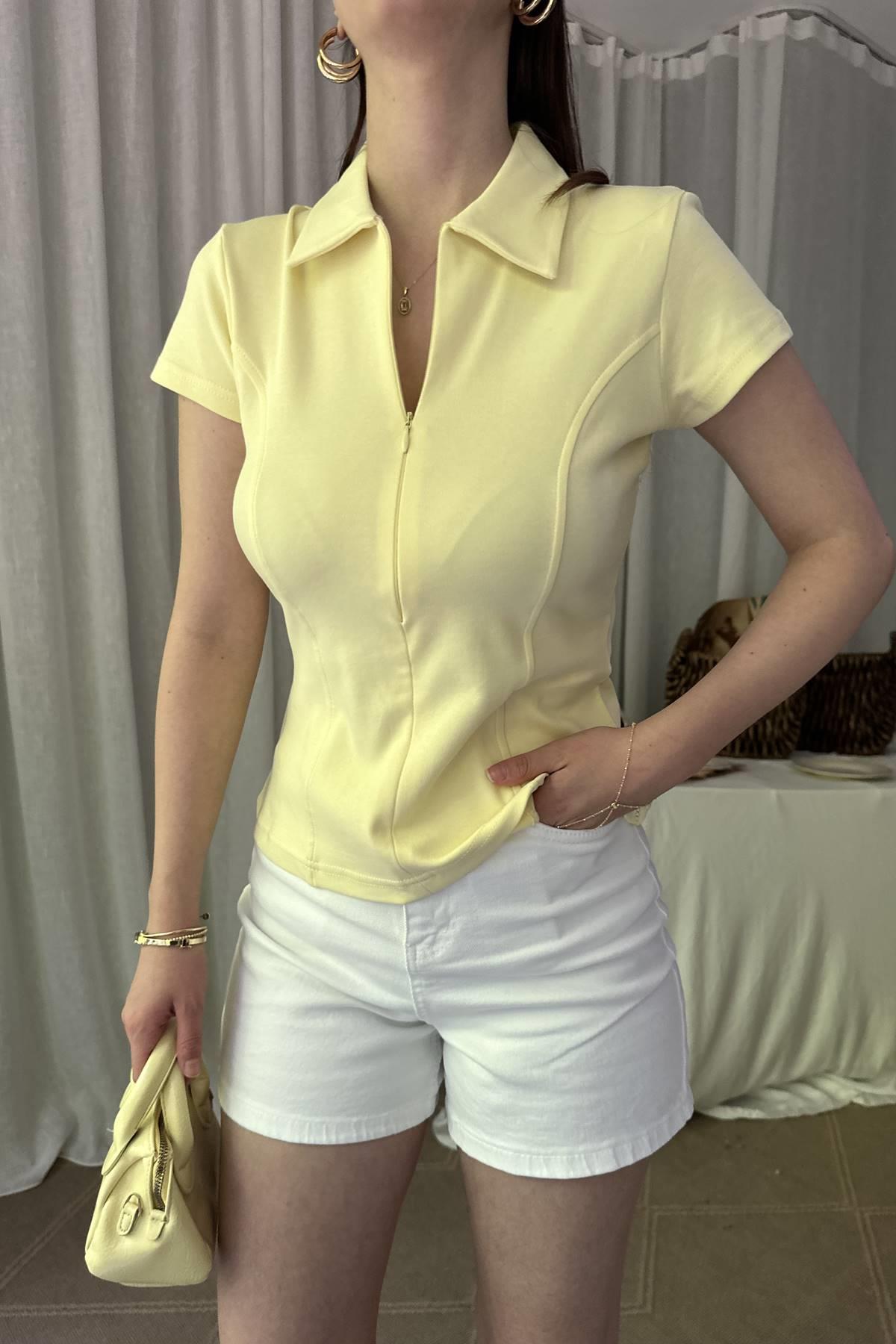 DÜĞME DETAY CROP TOP