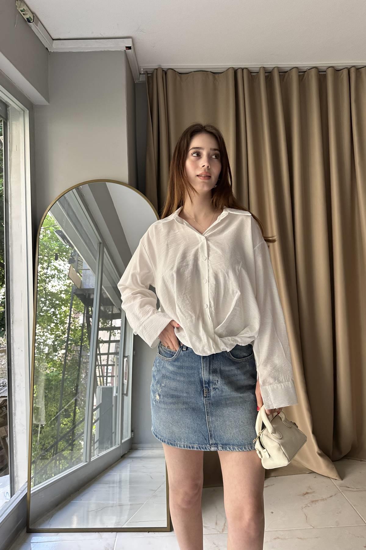 ETEK UCU BAĞCIKLI BLUZ
