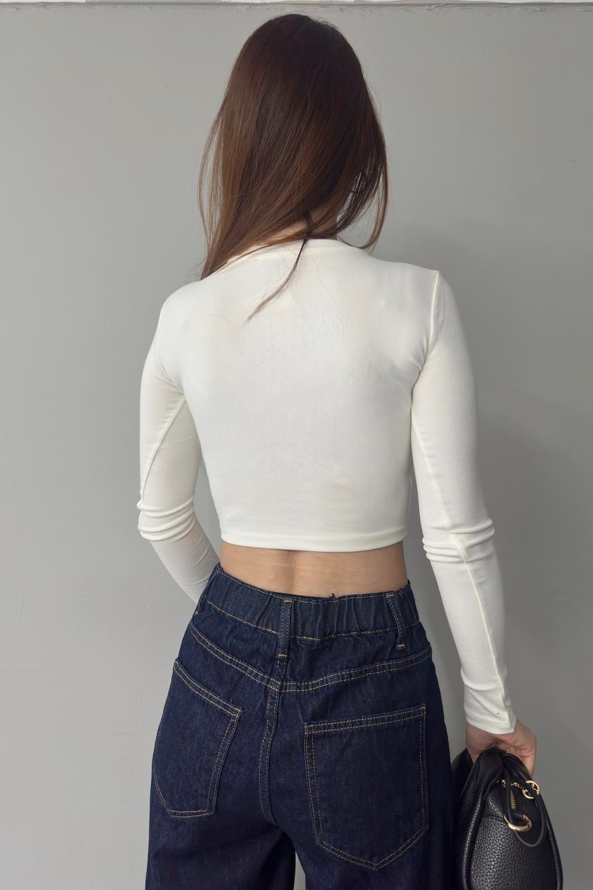 BİSİKLET YAKA CROP BADY