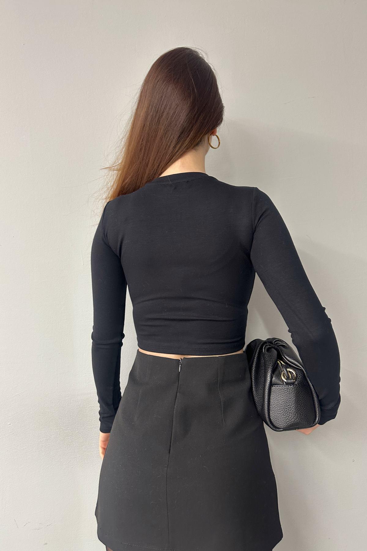 BİSİKLET YAKA CROP BADY