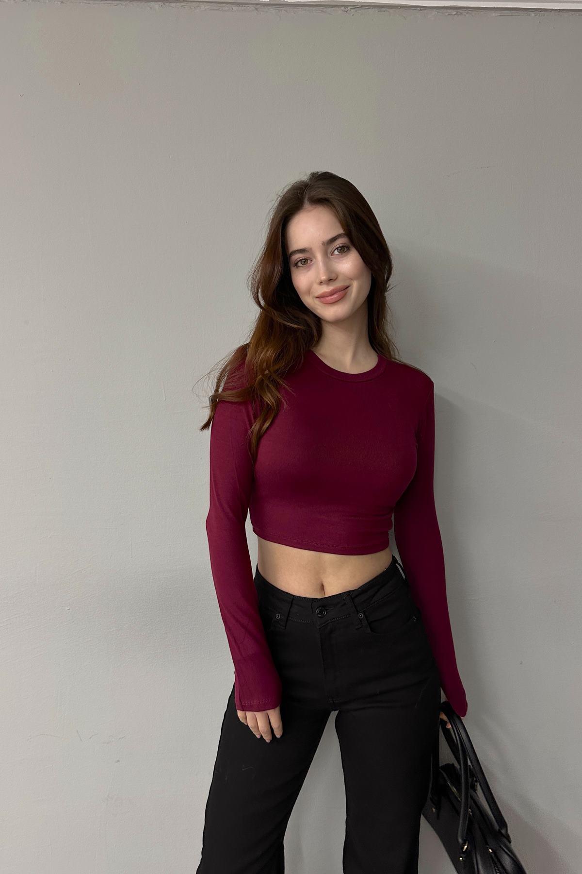 BİSİKLET YAKA CROP BADY