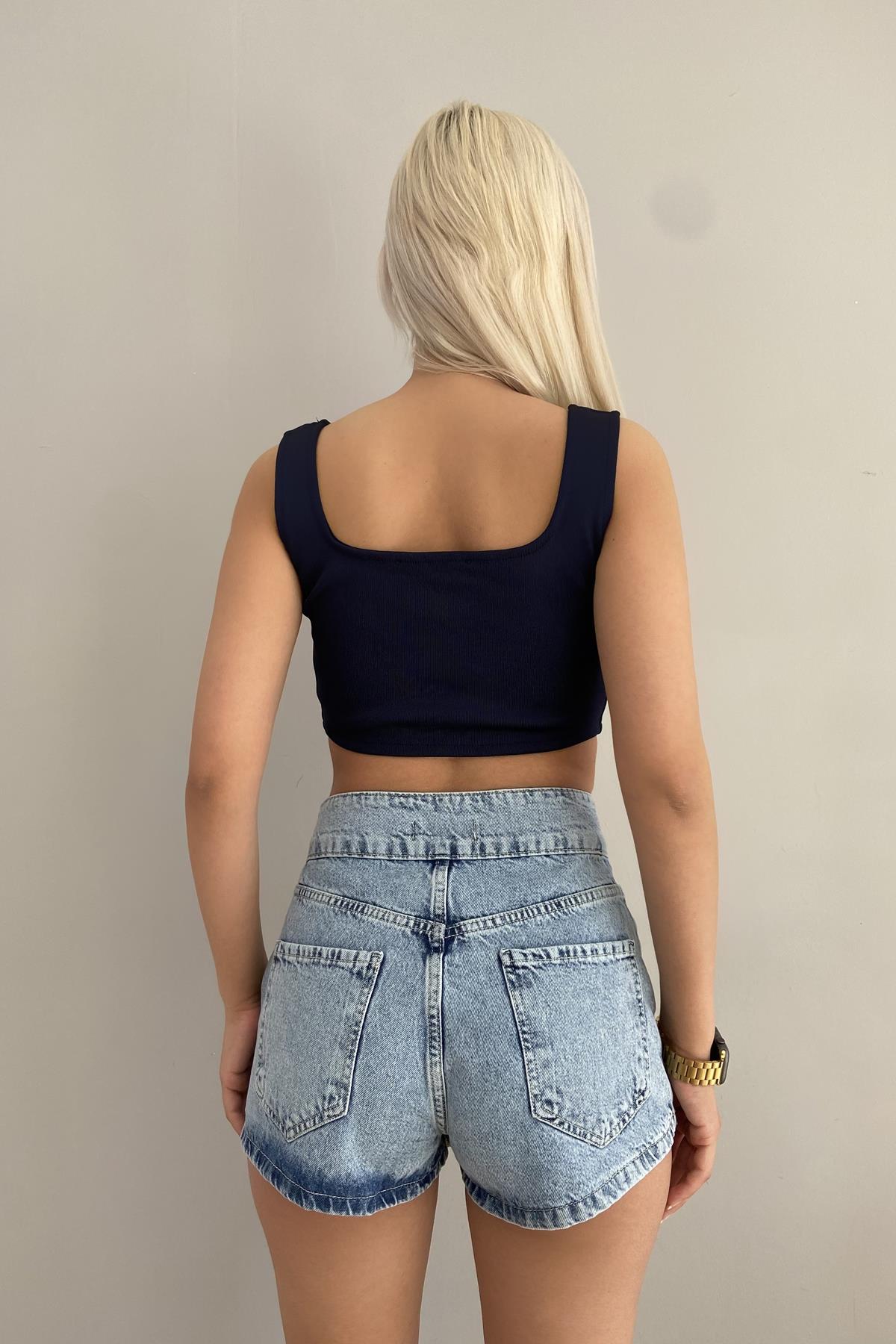 ÖRME CROP BLUZ