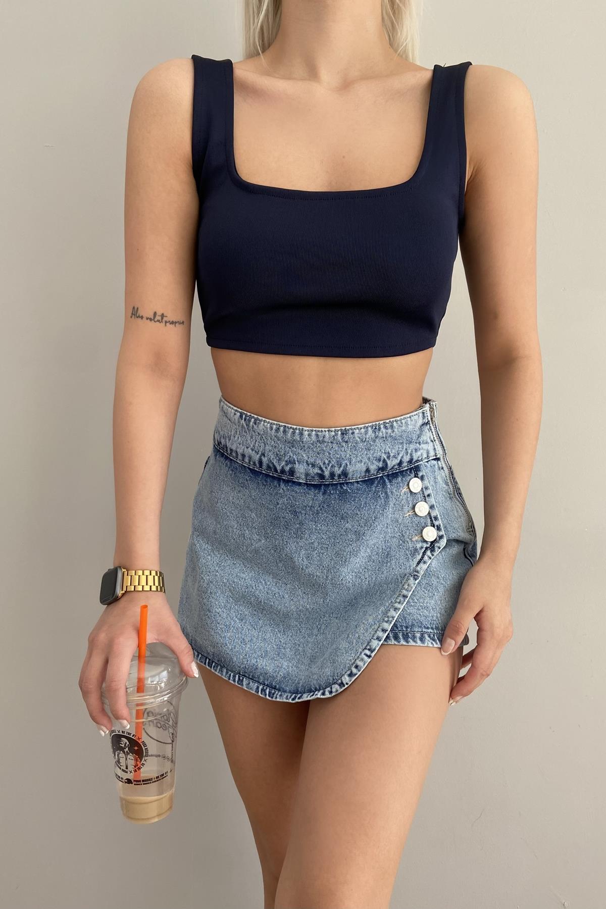 ÖRME CROP BLUZ