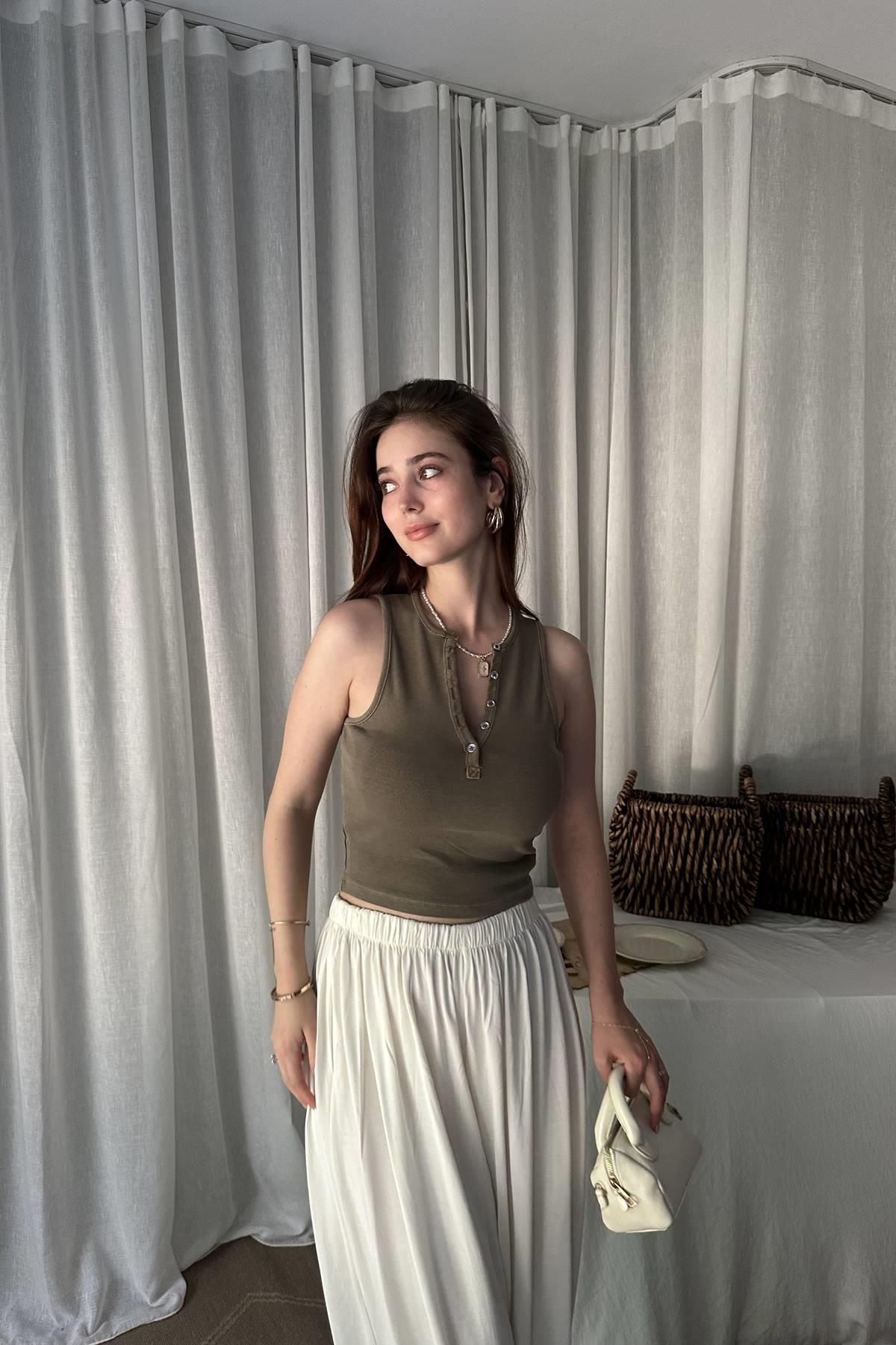 YIKAMA EFEKTLİ CROP TOP