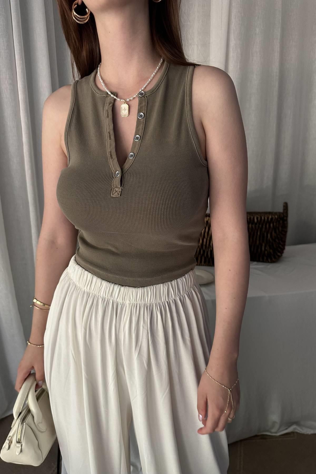 YIKAMA EFEKTLİ CROP TOP