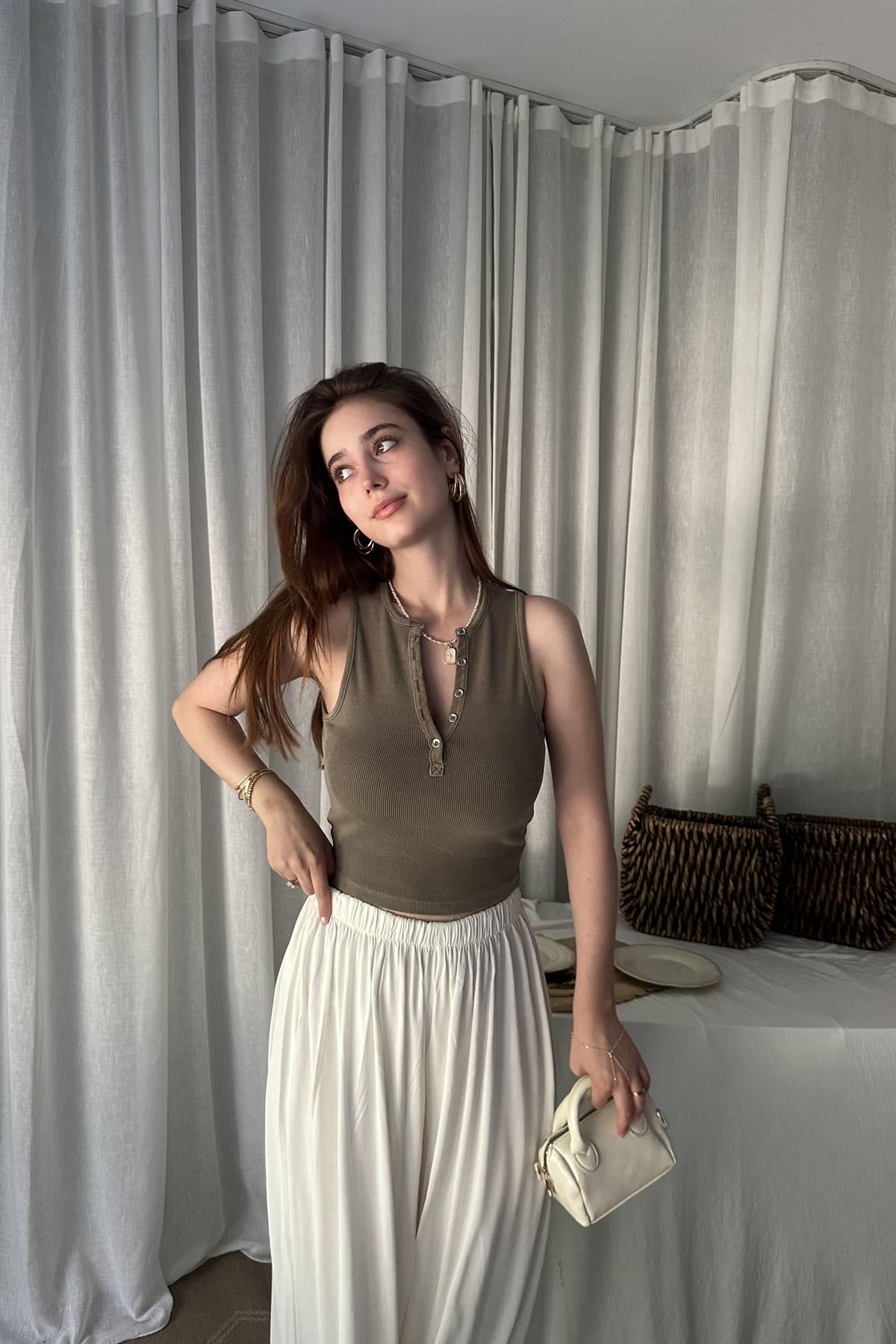 YIKAMA EFEKTLİ CROP TOP