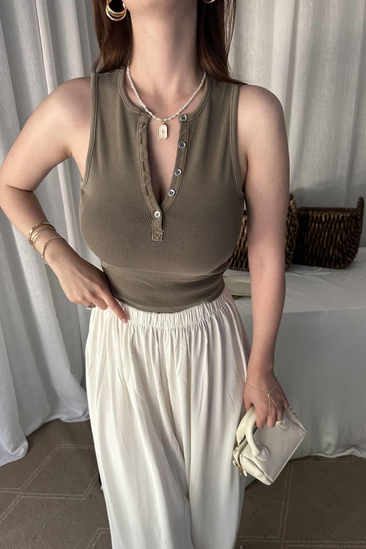 YIKAMA EFEKTLİ CROP TOP