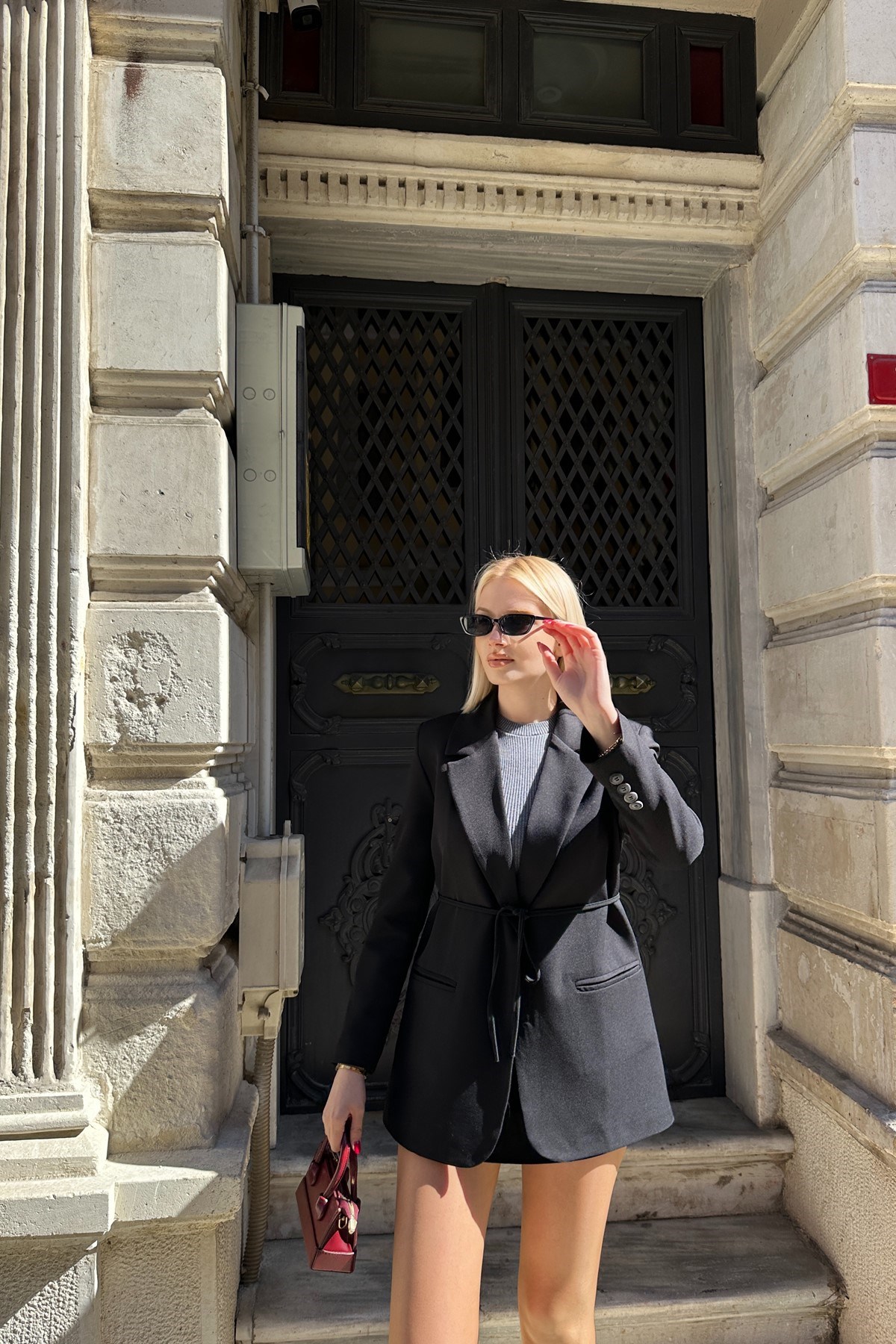 BAĞCIK DETAY BLAZER CEKET