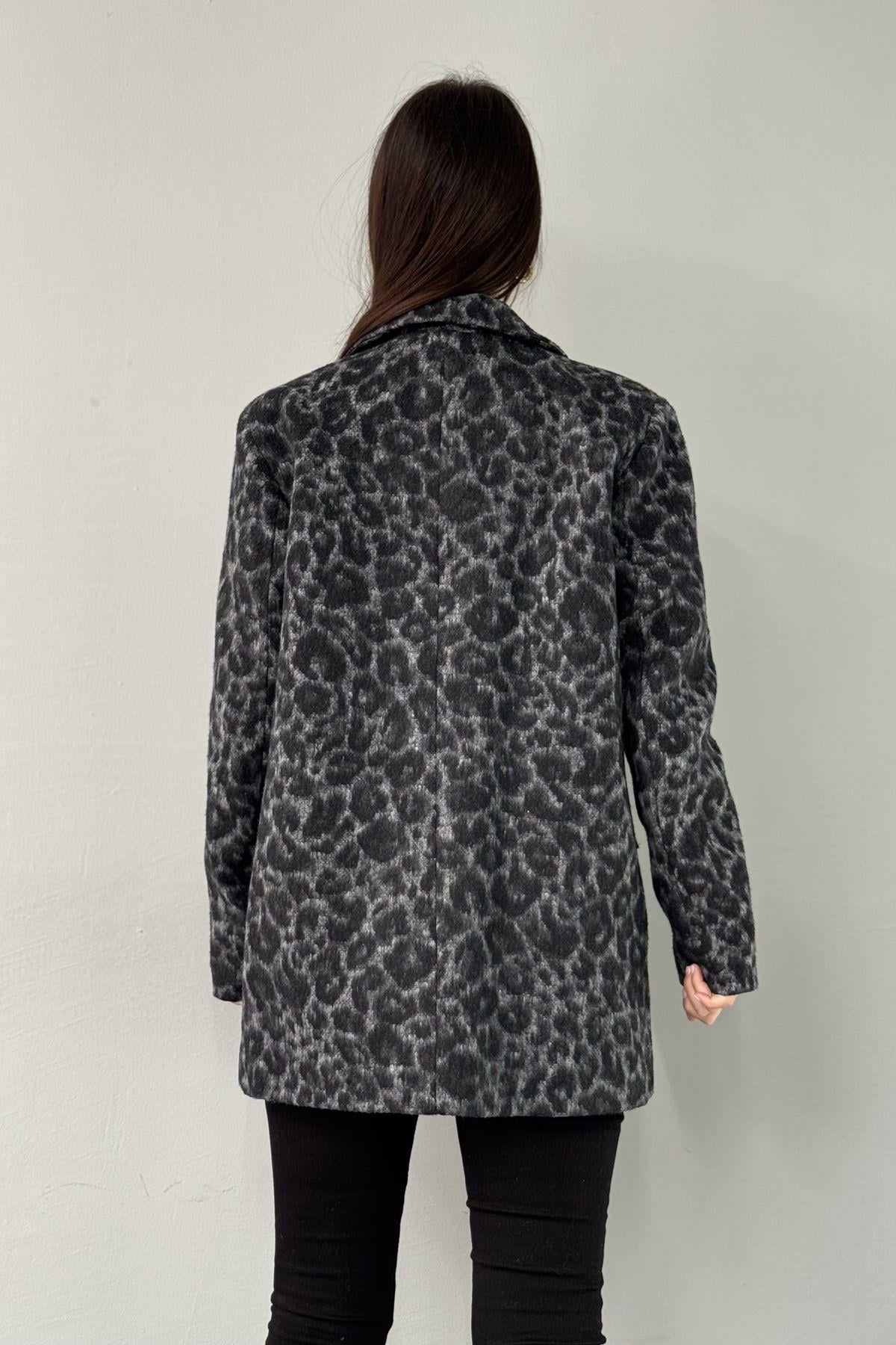 LEOPAR DESEN KAŞE CEKET