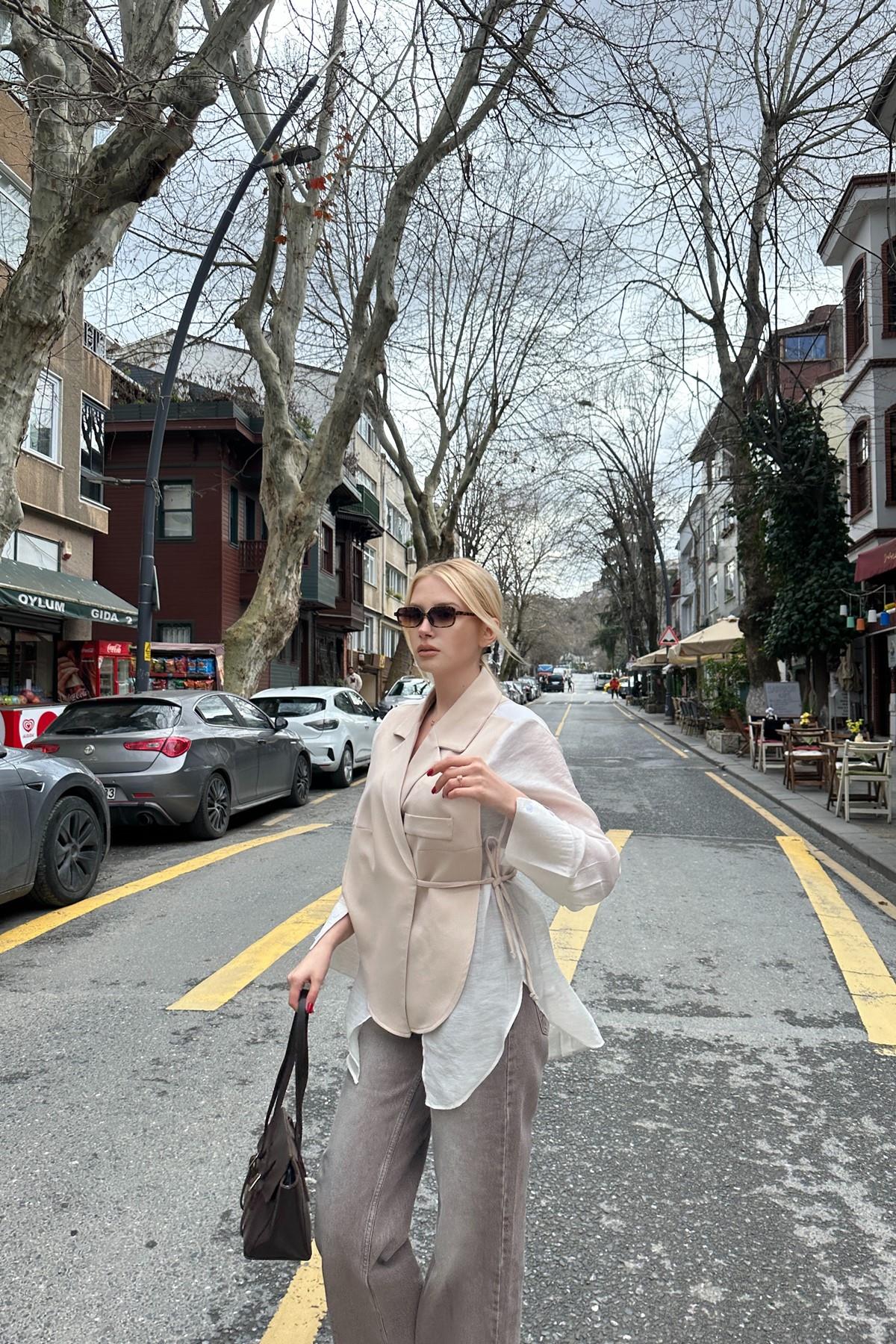 ŞİFON DETAYLI CEKET