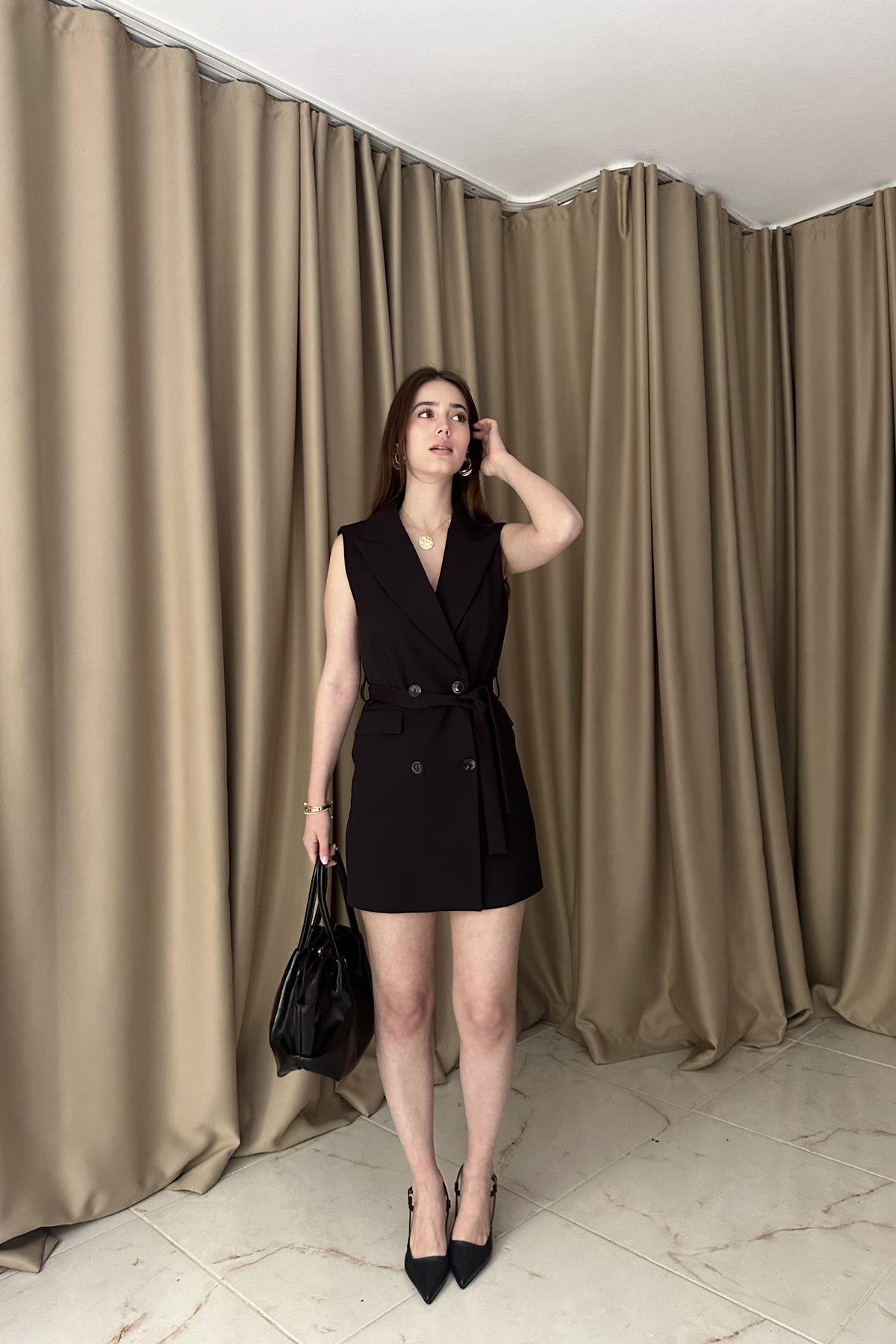 DABİL KRUVAZE YELEK ELBİSE