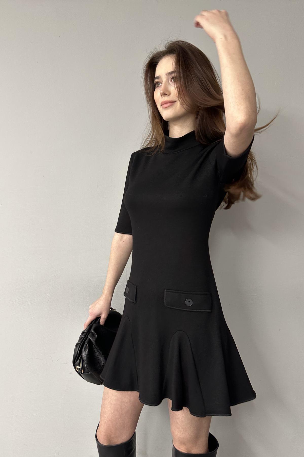 GODELİ KISA ELBİSE
