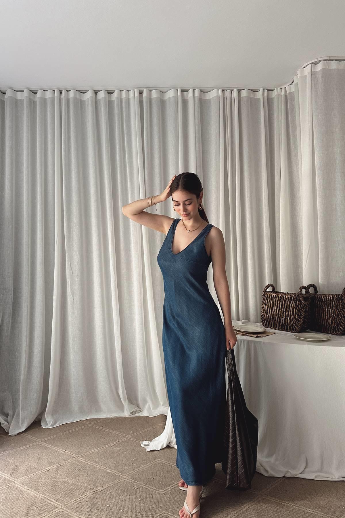 TENCEL VEREV KESİM ELBİSE