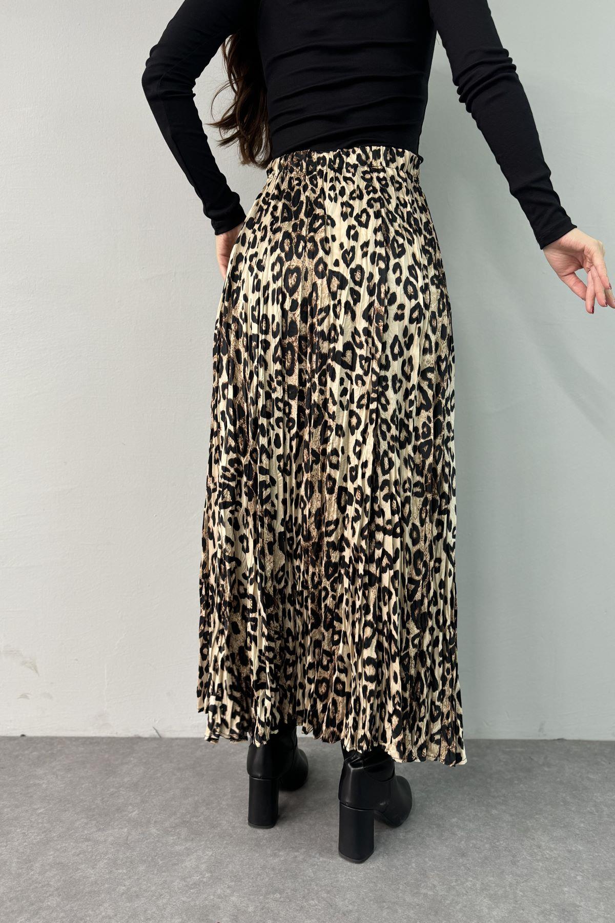 LEOPAR DESEN KRAJLI ETEK