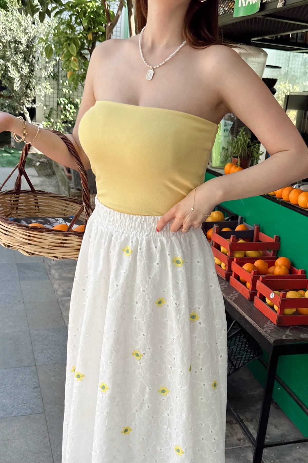 NAKIŞ DETAYLI BRODE ETEK