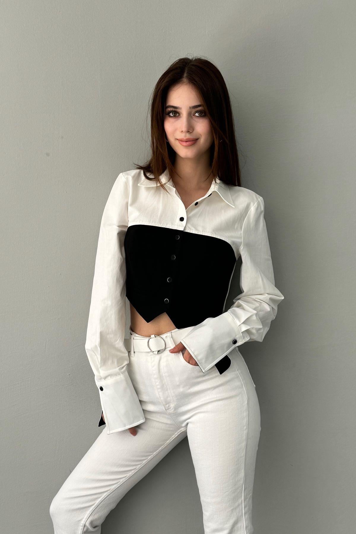GÖMLEK DETAYLI BLUZ