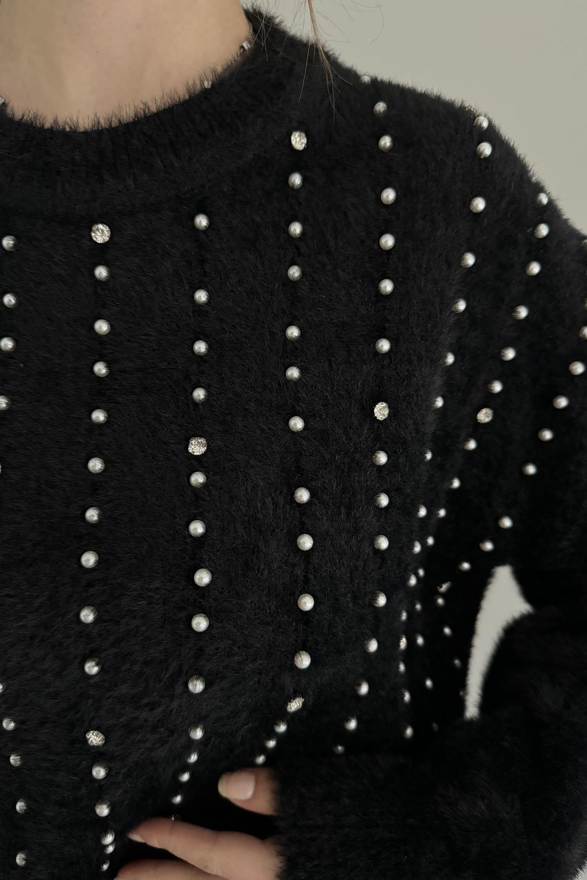 ANGORA İNCİLİ TAŞLI KAZAK