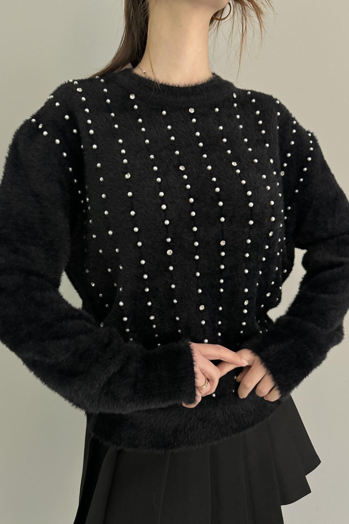 ANGORA İNCİLİ TAŞLI KAZAK