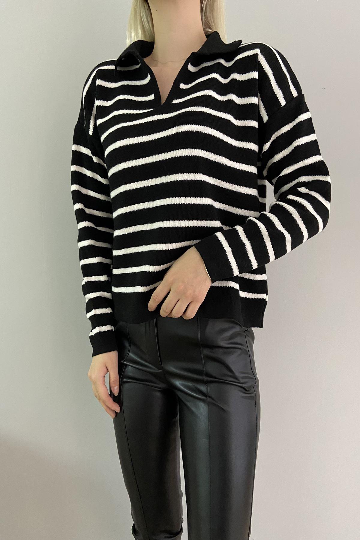 POLO YAKA ÇİZGİLİ TRIKO