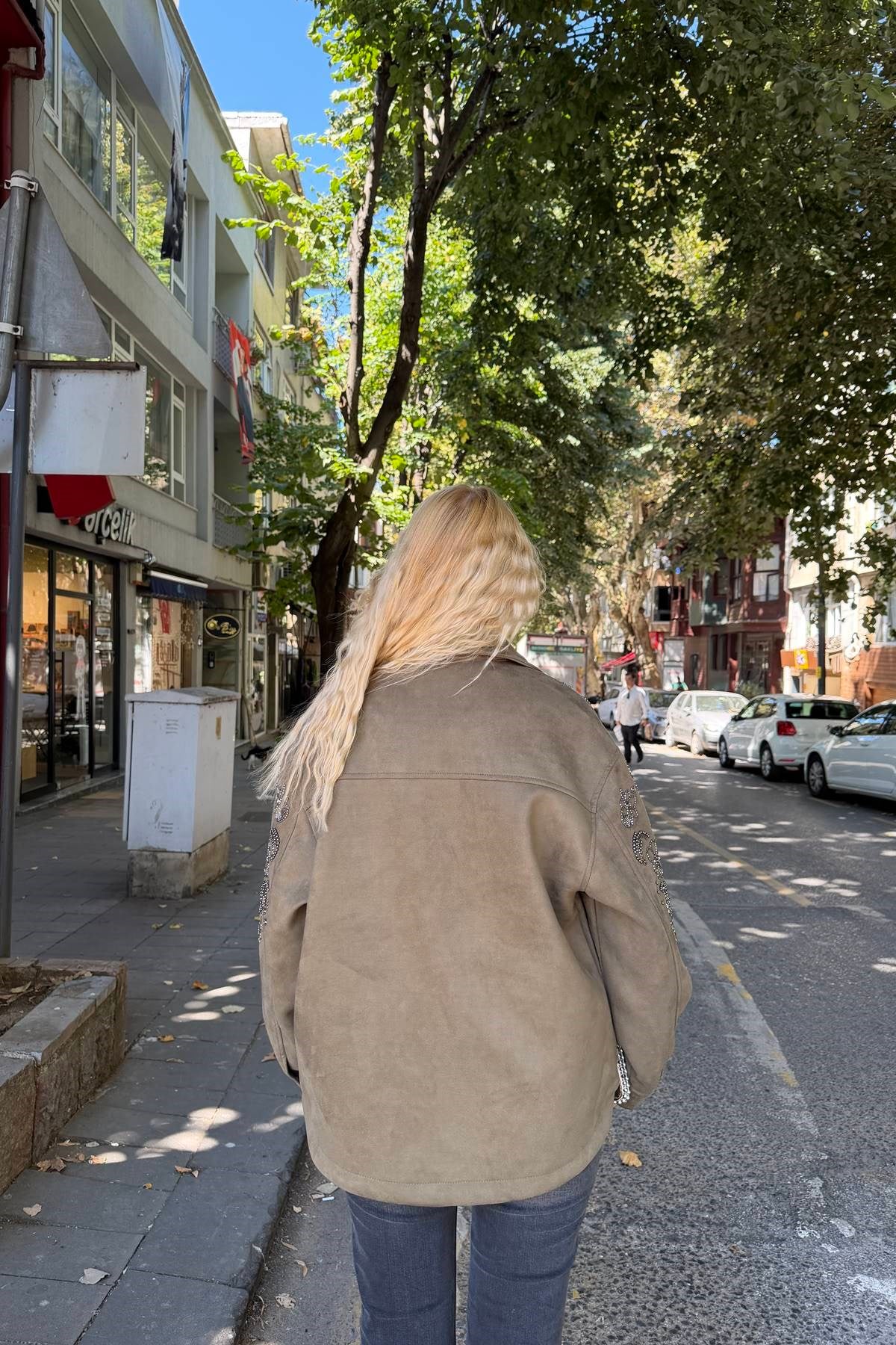 NAKIŞ DETAY NUBUK CEKET
