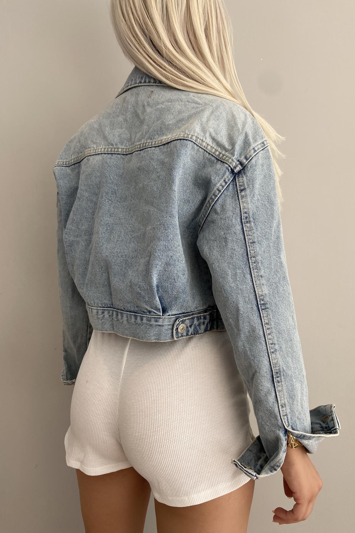 TİNT YIKAMA CROP KOT MONT