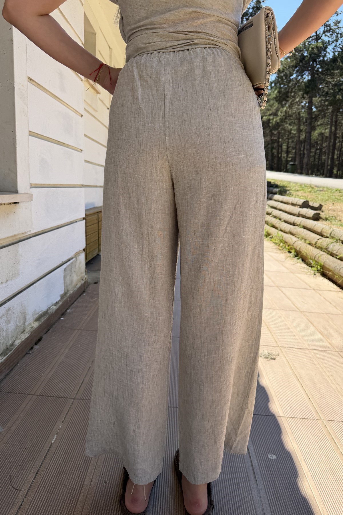 BAĞCIK DETAYLI PANTOLON