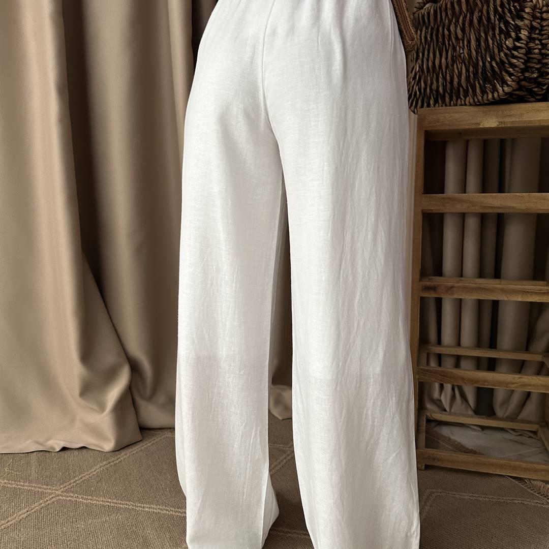 BAĞCIKLI KETEN PANTOLON