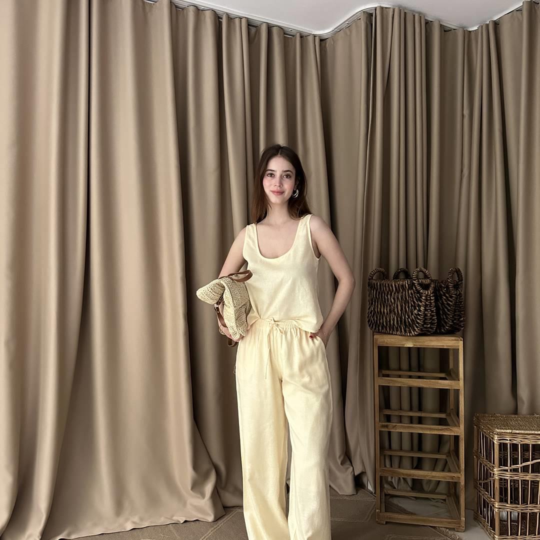 BAĞCIKLI KETEN PANTOLON