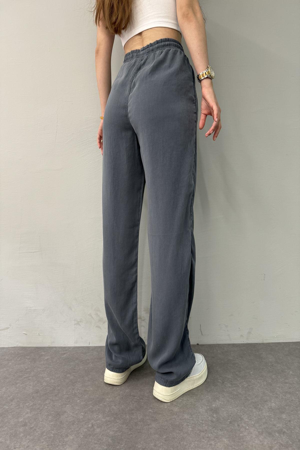 BEL LASTİKLİ TENCEL PANTOLON