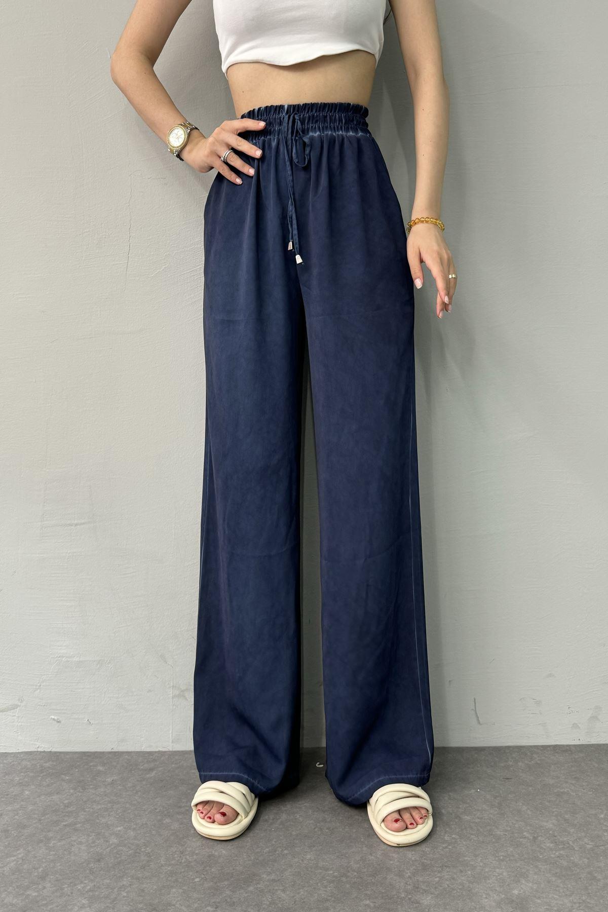 BELİ LASTİKLİ BOL PAÇA PANTOLON