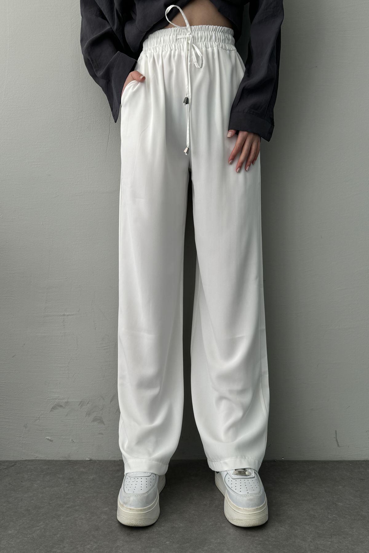 BELİ LASTİKLİ BOL PANTALON