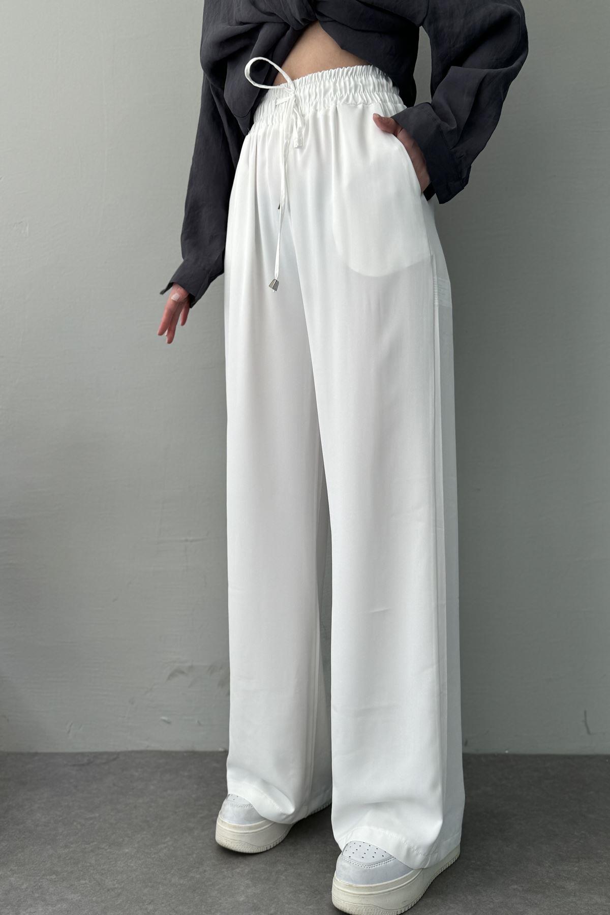 BELİ LASTİKLİ BOL PANTALON
