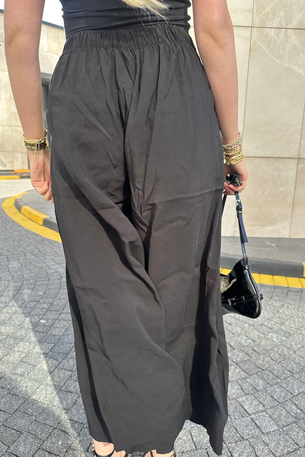 BELİ LASTİKLİ PAREO PANTOLON