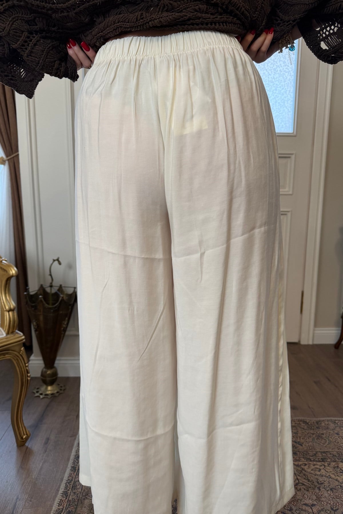BELİ LASTİKLİ PAREO PANTOLON