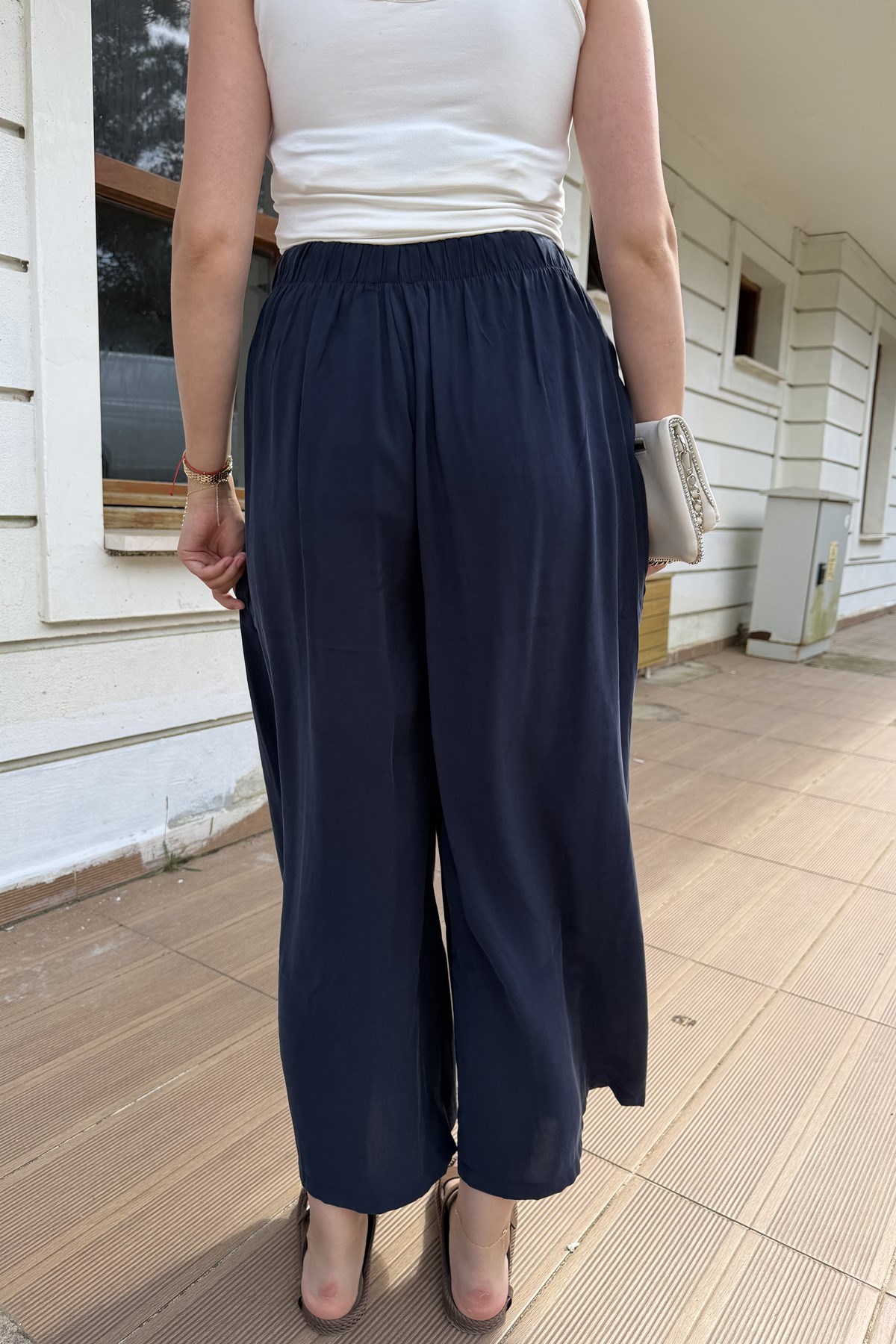 BELİ LASTİKLİ PAREO PANTOLON