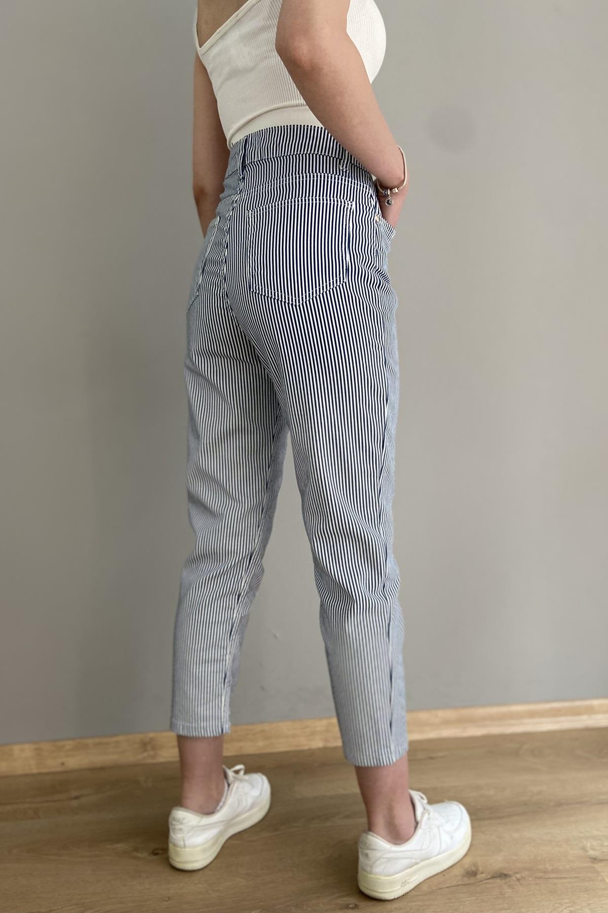 ÇİZGİLİ 5 CEP PANTOLON