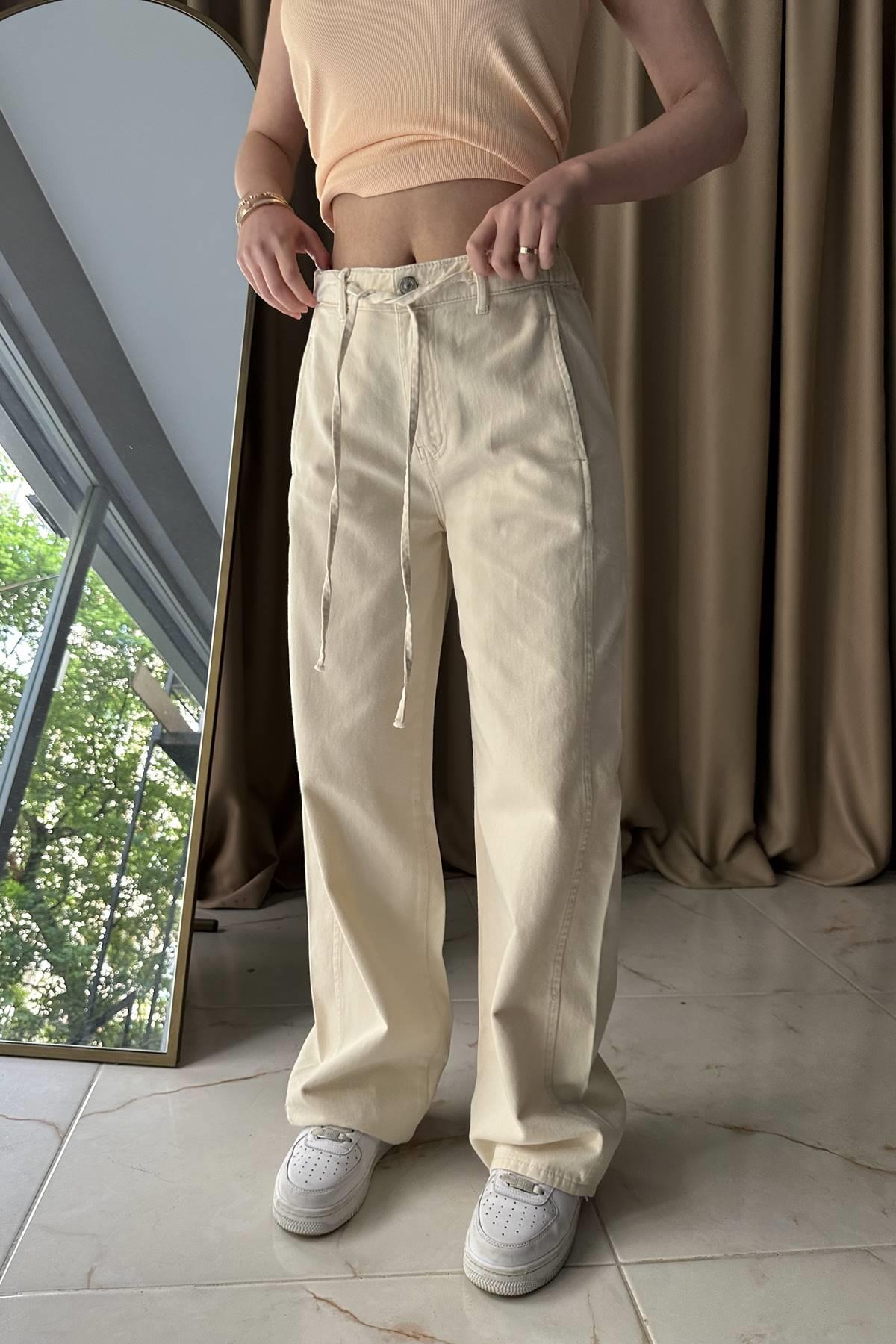 GİZLİ CEPLİ PAMUKLU PANTOLON