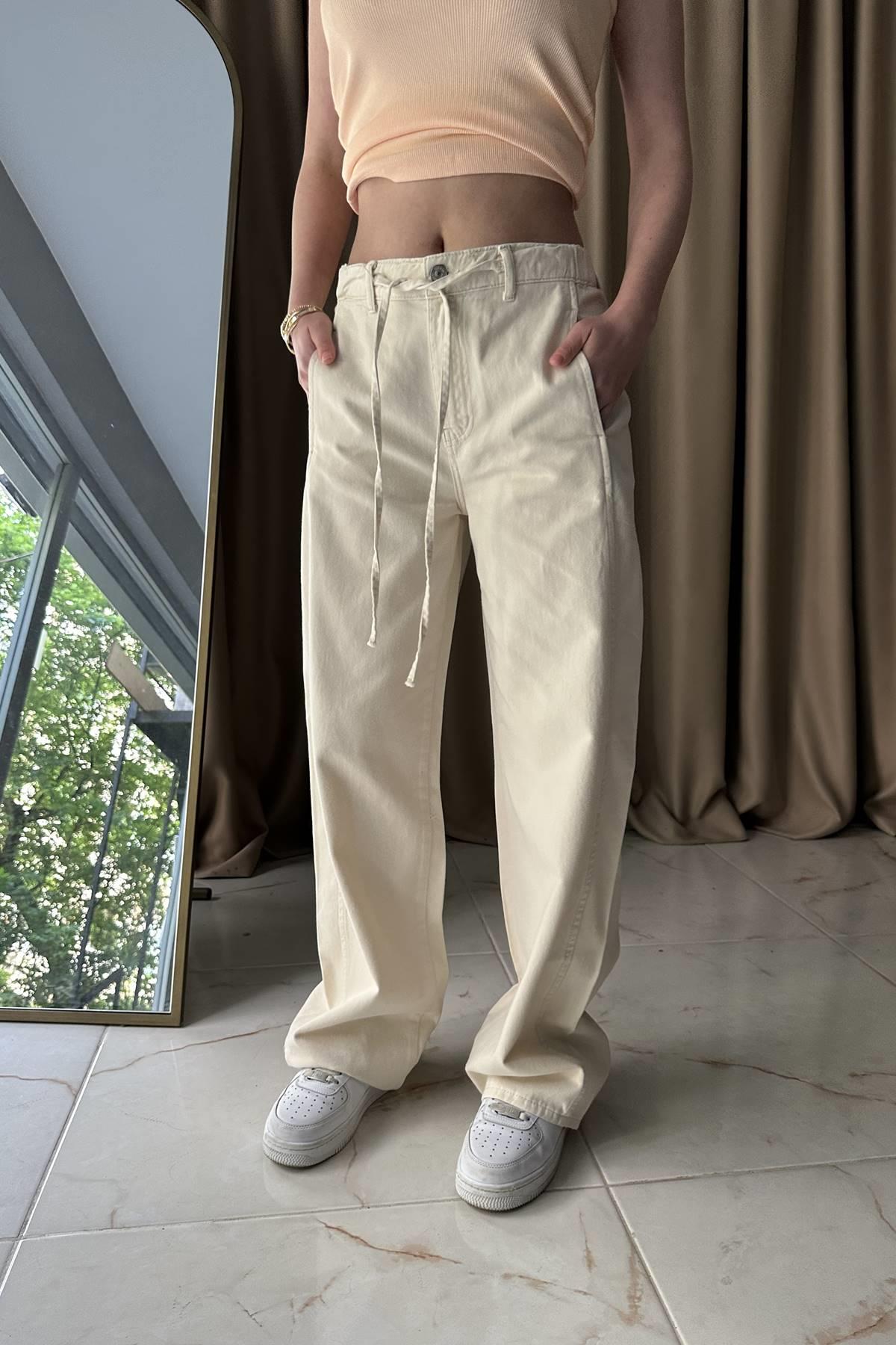 GİZLİ CEPLİ PAMUKLU PANTOLON