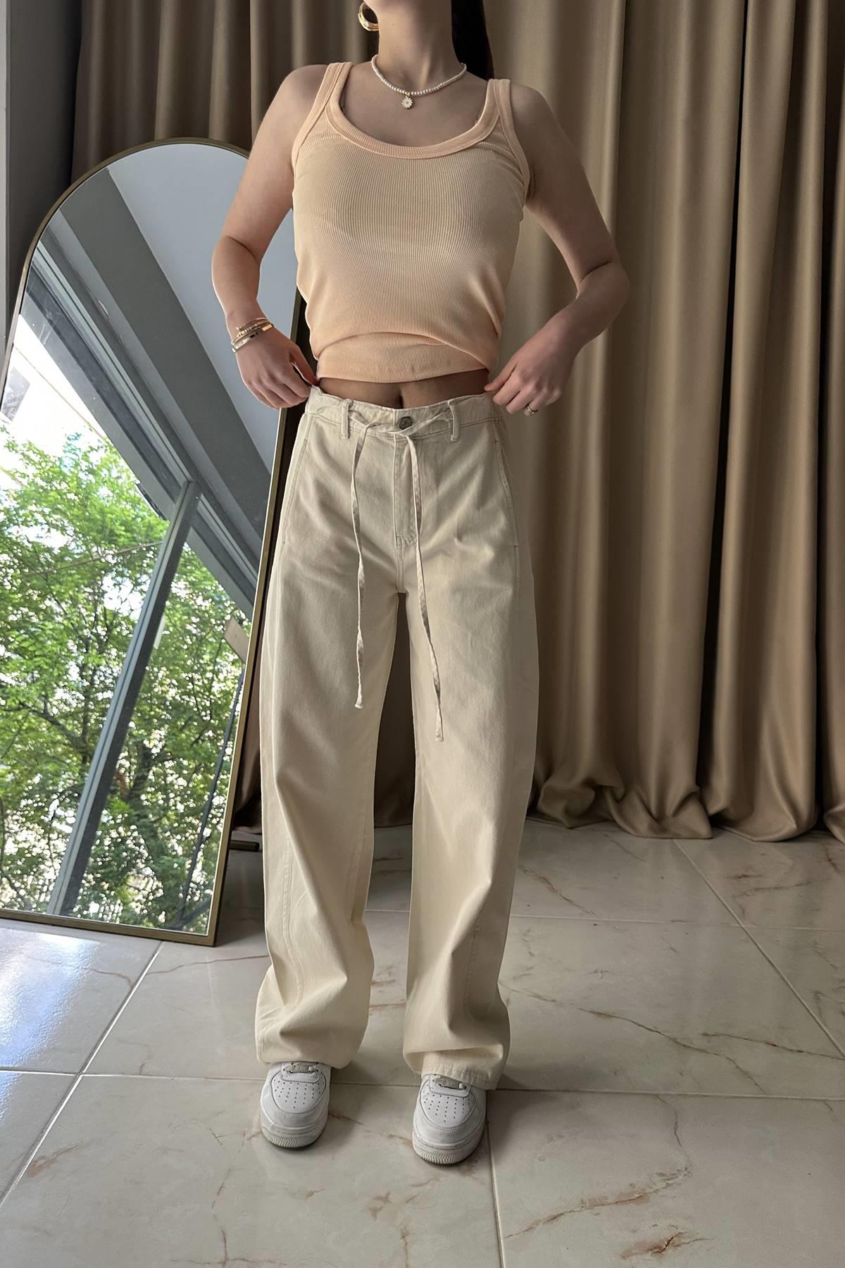 GİZLİ CEPLİ PAMUKLU PANTOLON