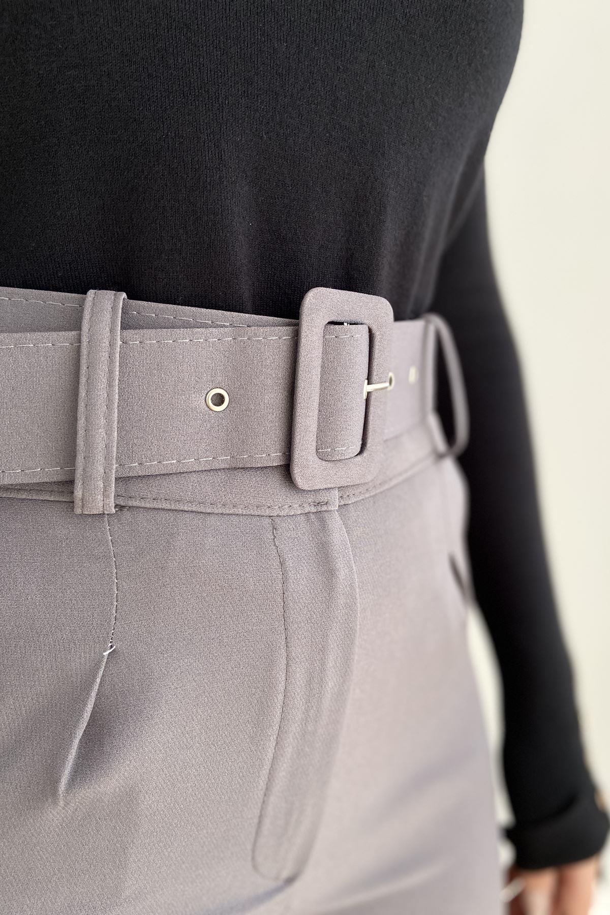 KEMERLİ TEK PİLE PANTALON