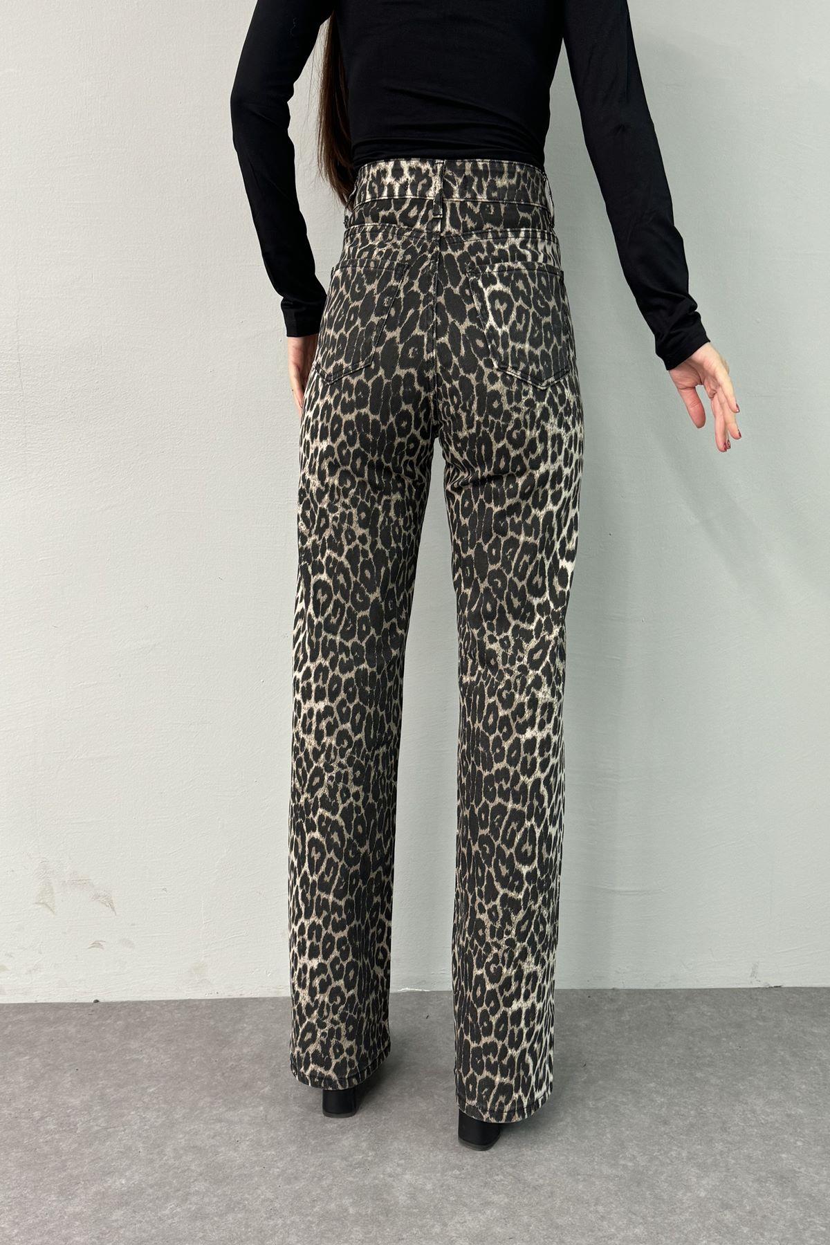 LEOPAR DESEN PANTOLON