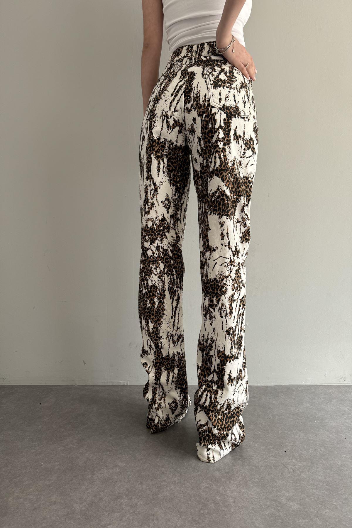 LEOPAR DESEN PANTOLON