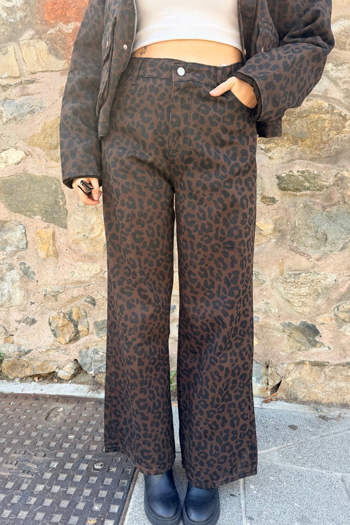 LEOPAR DESEN PANTOLON
