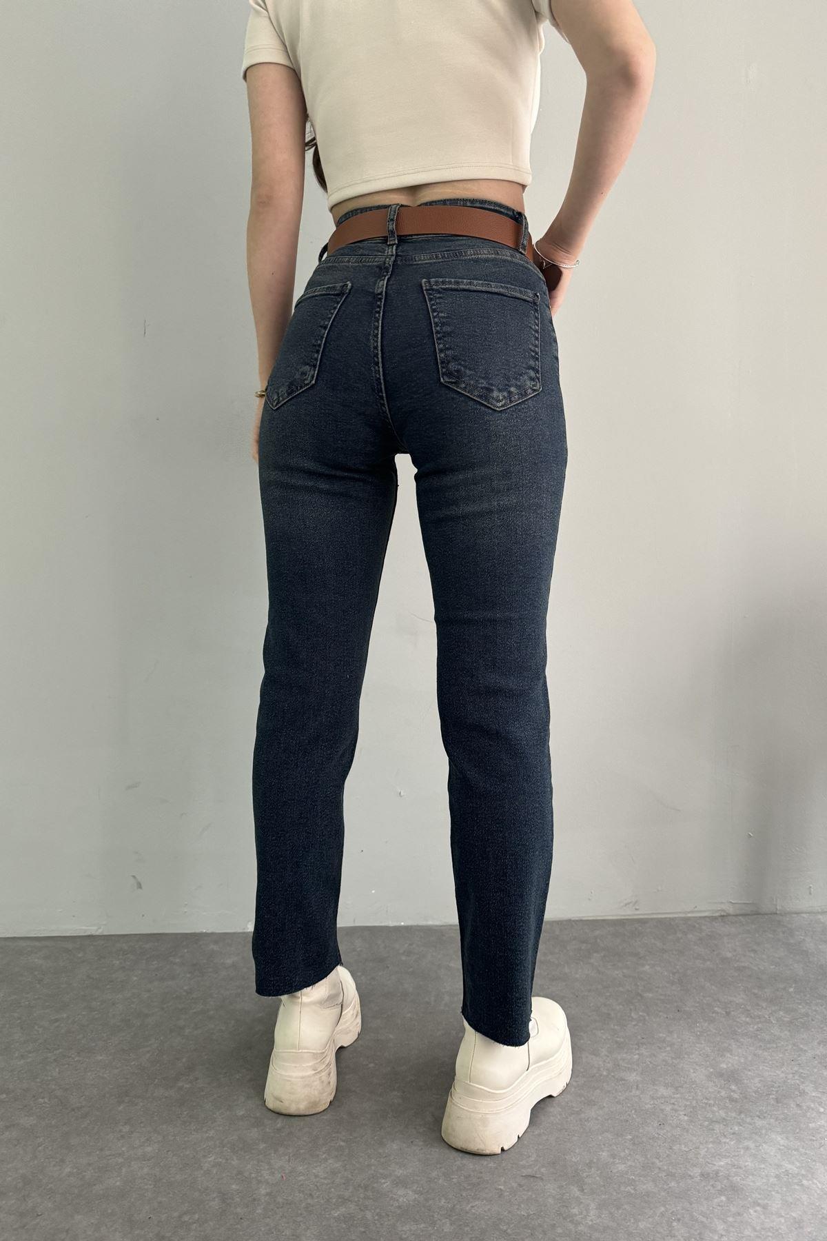 LİKRALI KEMERLI KOT PANTOLON