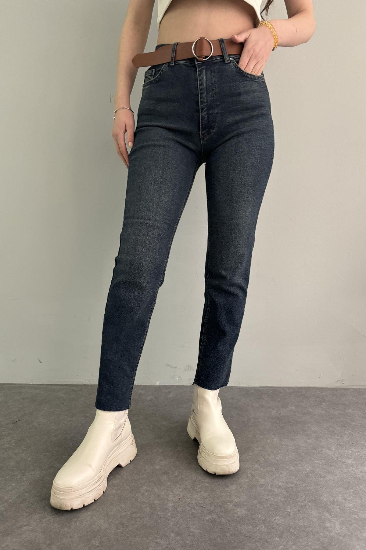LİKRALI KEMERLI KOT PANTOLON