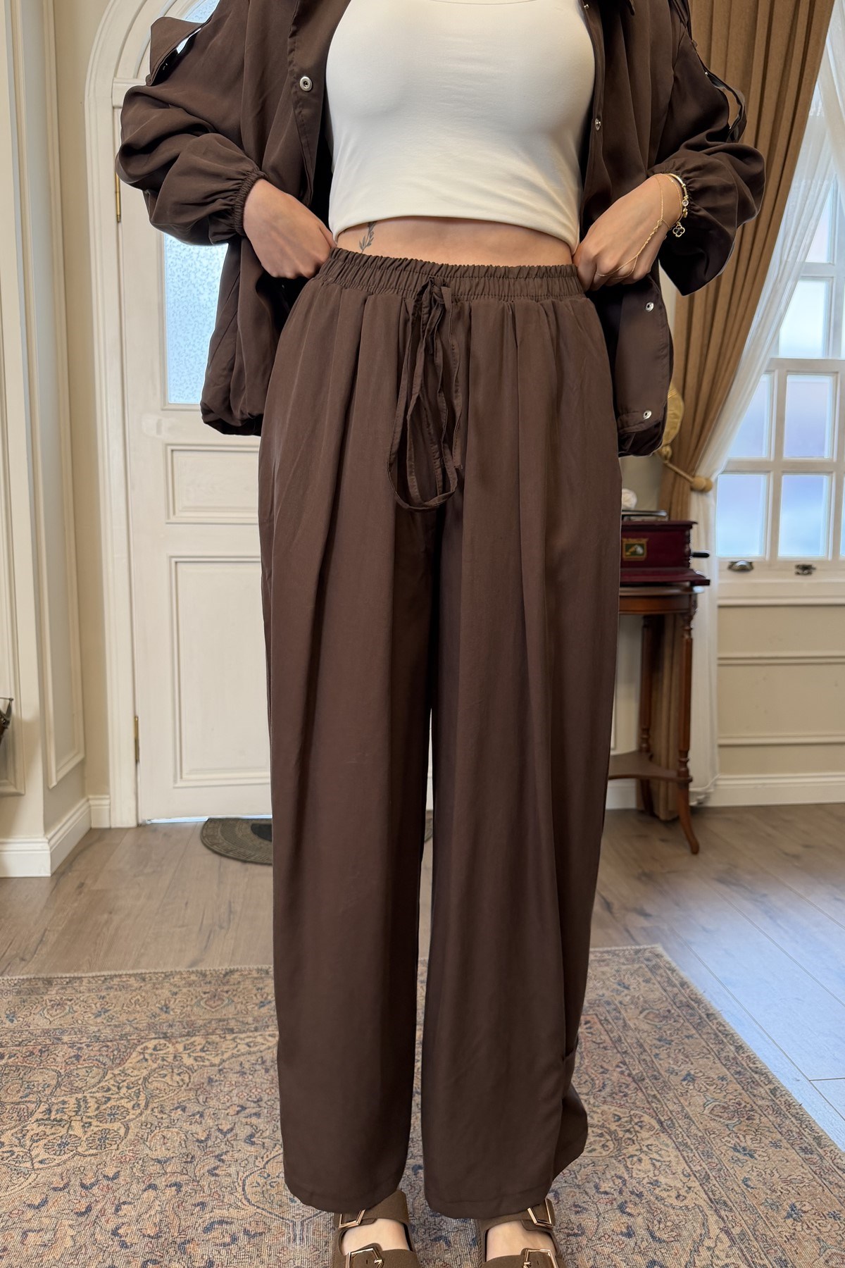 APOLET DETAY TENCEL BOMBER CEKET PANTOLON TAKIM