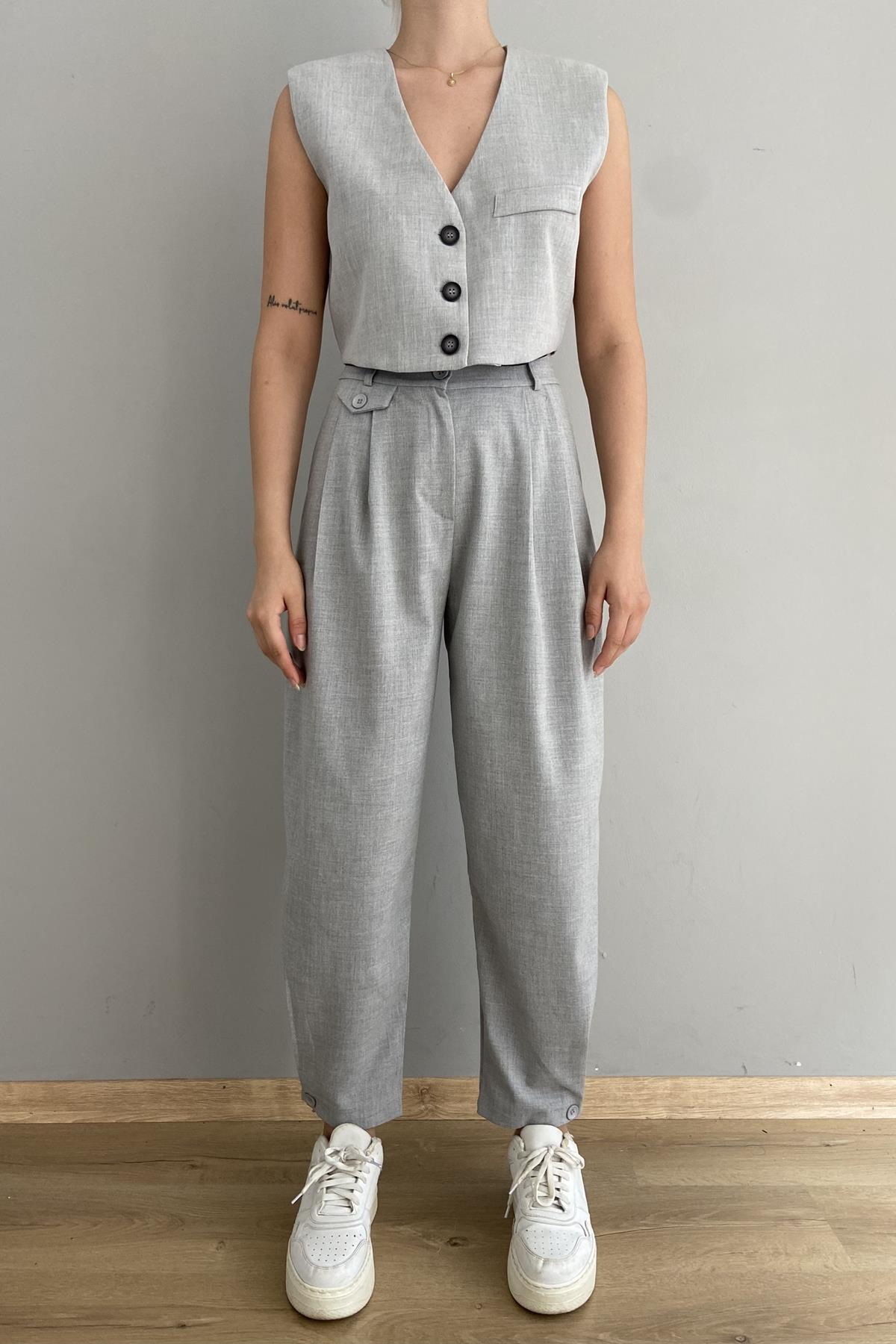 PİLE DETAYLI PANTOLON